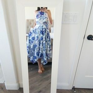 Lulus blue floral dress